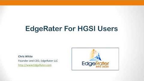 EdgeRater For HGSI Users Webinar
