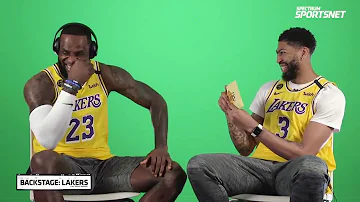 LeBron And AD Play "Read My Lips"!