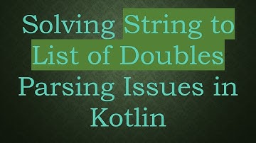 Solving String to List of Doubles Parsing Issues in Kotlin