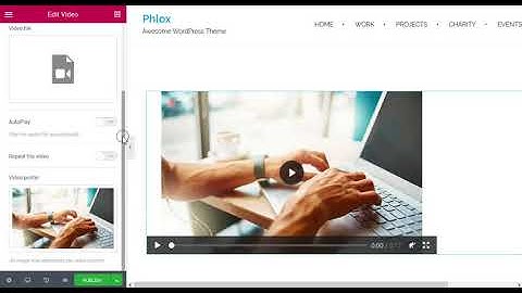 Creating Phlox Video with Elementor