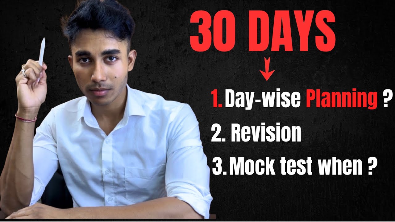 RE-NEET 2026 : 30 Days Planner, Revision & Mock Test Strategy for ...