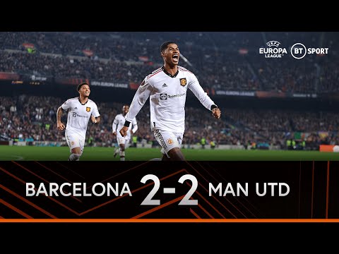 Barcelona vs Man Utd (2-2) | Rashford scores again in Camp Nou classic! | Europa League Highlights