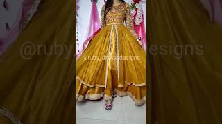 New party wear gown cutting and stitching/ long dress cutting & stitching/long frock/shrug dress