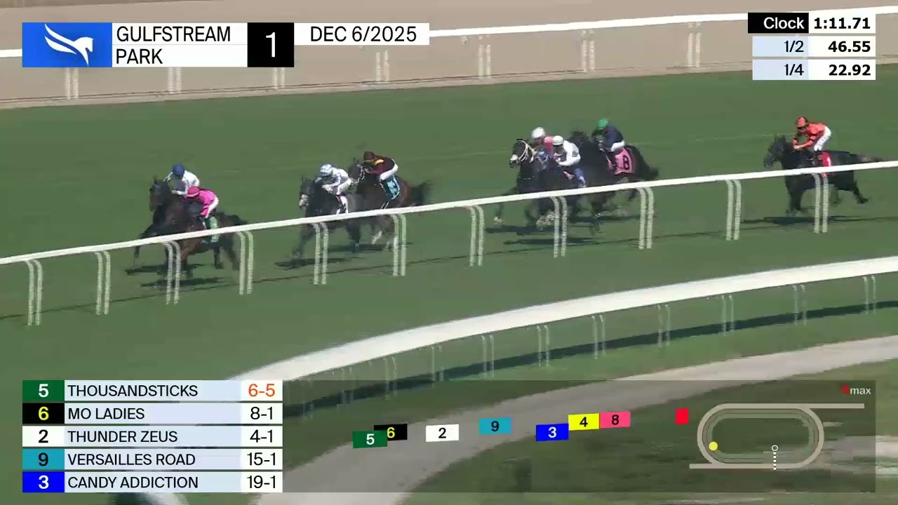 Gulfstream Park, 6 декабря 2025 г., гонка 1