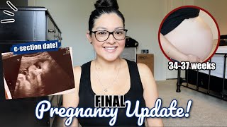 FINAL PREGNANCY UPDATE: 34-37 Weeks Pregnant! | C-Section Date, Ultrasound, Maternity Leave + MORE!