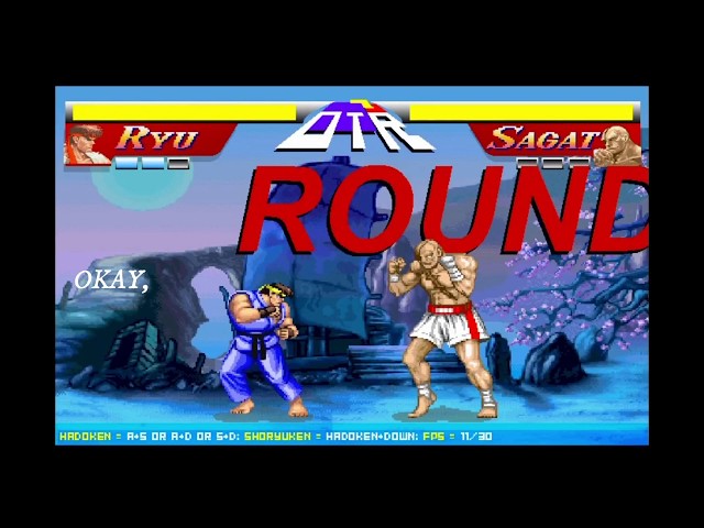 Street Fighter 1 (Arcade) Thailand Stage 2: Ryu vs. Sagat + Ending 