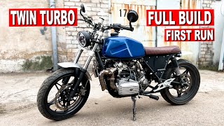 Twin Turbo 1970 motorcycle Full Build and First Run / Scrambler Full Timelapse