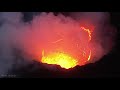 CRATER FILLED WITH MAGMA CONTINIOUSLY with no visible outflow channels! 4K Drone #1