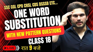 Class 18 One Word Substitution || With New Pattern Questions Mock Test by Jaideep Sir