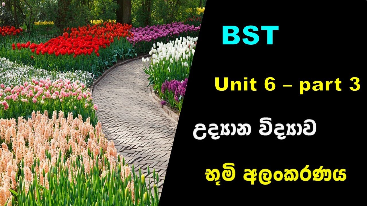 bio system technology | භූමි අලංකරණය a/l bst | grade 13 | unit 6 | part ...