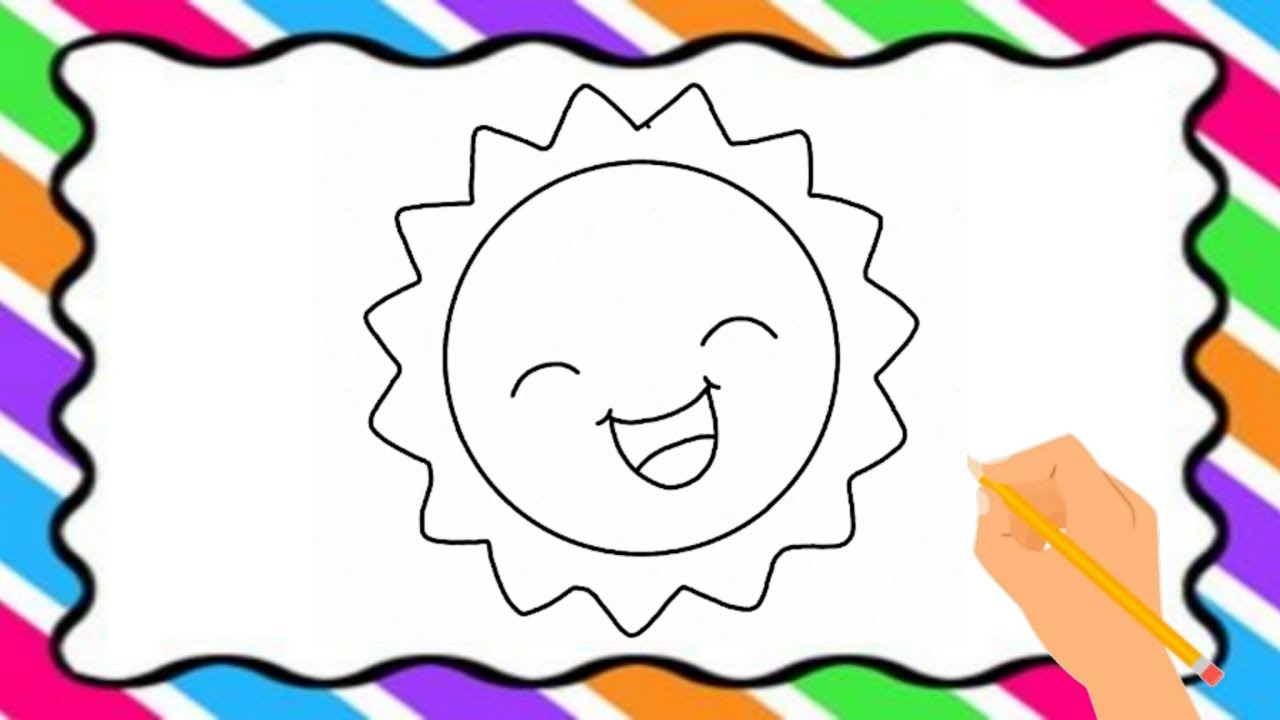 Easy Cute Sun Drawing Tutorial for Beginners Step by Step | Fresh Stroke