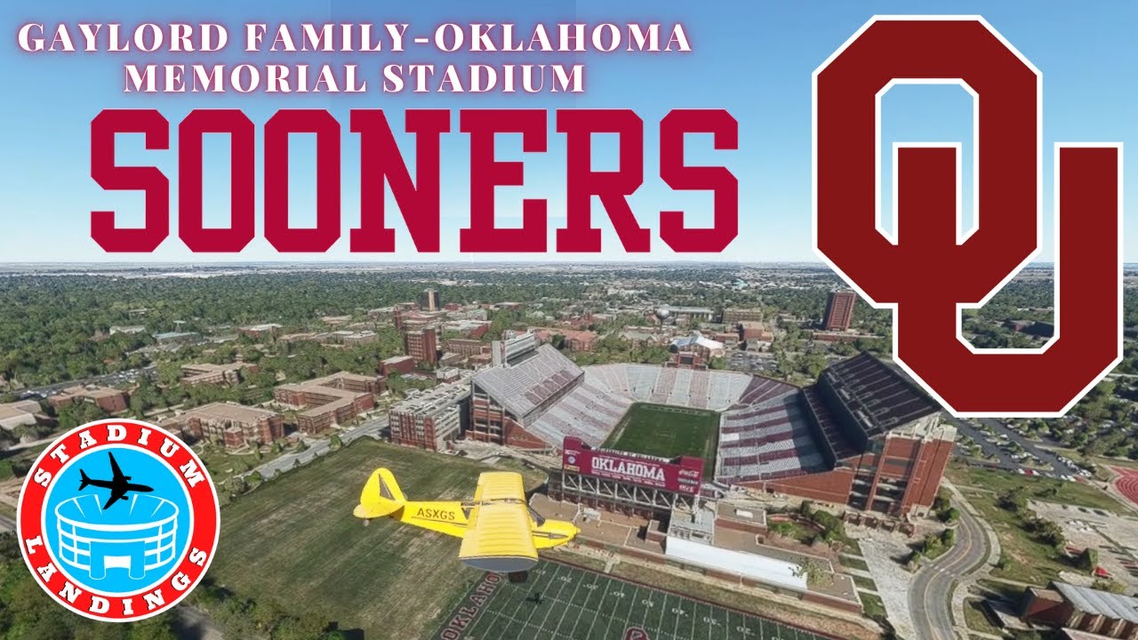 Gaylord Family-Oklahoma Memorial Stadium - Microsoft Flight Simulator STADIUM LANDING!