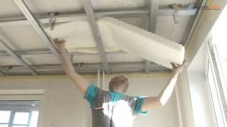 Звукоизоляция потолка  Монтаж звукоизолирующего подвесного потолка