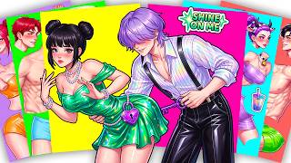 [🔐Paper DIY🔐] All yours to unlock! 💖💚 HUNTRIX ZOEY x SAJA BOYS MYSTERY | Sticker Book ASMR