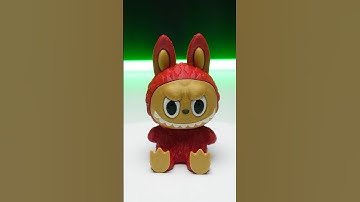 Cute Seated Labubu Doll 3D Printed with Magnetic Head 😍🧸 #3dprinting #labubu