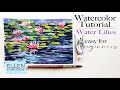 Watercolor Tutorial water lilies