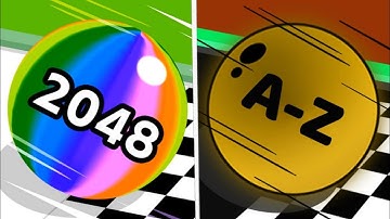 Ball Run 2048 vs A - Z Run Walkthrough , iOS Android Ball Colour Run New Update ( part : 554 )