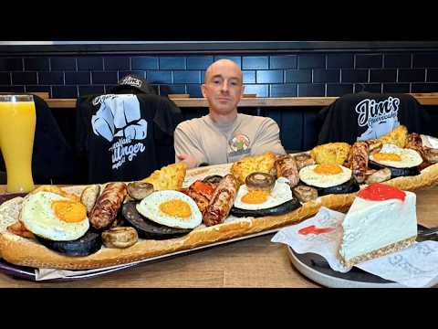 CUSTOMER WENT OFF MID-CHALLENGE | JIMS CHEESECAKES 'CHALLENGER' BREAKFAST BAGUETTE CHALLENGE