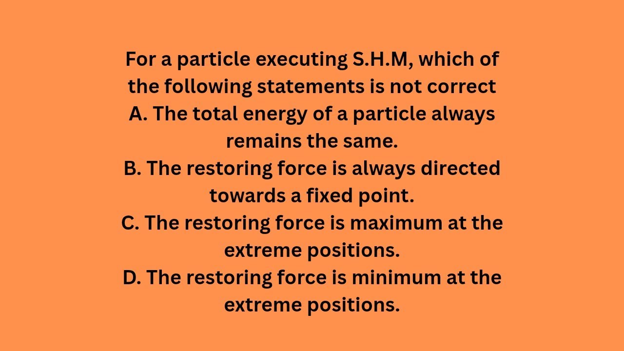 Oscillations/ SHM/ Conservation of mechanical energy/ No external force/ PYQ's