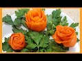 Розы из моркови. 3 СПОСОБА из сырой моркови