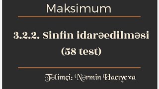 Maksimum Test Bankı 322 Sinfin Idarəedilməsi