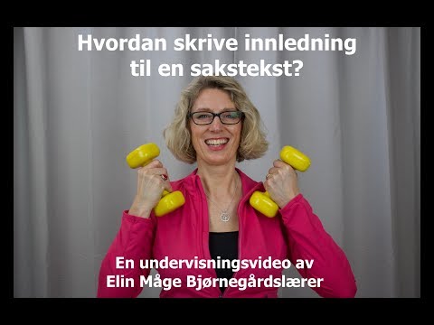 Video: Hvordan Skrive Et Innlegg Til En Omsorgsperson