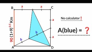 how to calculate the blue Area #math #maths | #geometry