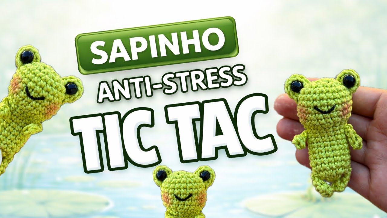 Tic Tac de Sapinho em Amigurumi 💚 | Ideal para Iniciantes