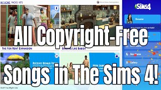 All COPYRIGHT FREE Songs In The Sims 4 REVEALED! (As of Dec 8th, 2023) GG's Ultimate TS4 Music Guide