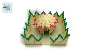 How To Make Match Sticks Hut Match Stick Craft Match Stick House
