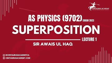 Superposition (Lecture 1) - AS Physics 9702 | Crash 2023
