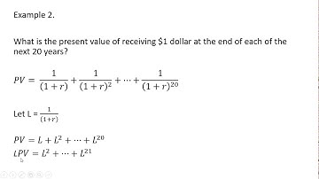 Mathematics for Business and Economics: Geometric Series
