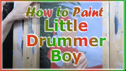 LITTLE DRUMMER BOY -Learn How to Draw & Paint with Acrylic -Easy Christmas Beginner Acrylic Tutorial