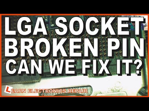 LGA SOCKET BROKEN PIN REPAIR - Can We Fix It? In ENGLISH. LER #102 LGA 775 1150 1151 1155 1156