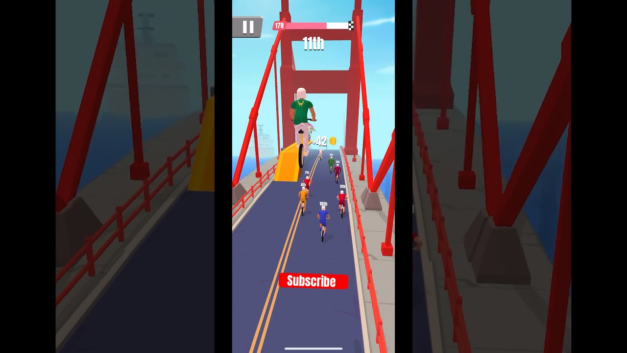 Bike Rush level 178 Won in Golden gate map flips skill 