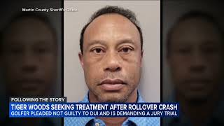 Tiger Woods says he will step away and 'seek treatment' following car crash arrest