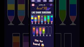 Water Sort Puzzle Game Level 98 🔥 The ULTIMATE Challenge! Can I Beat It 🏆#shorts