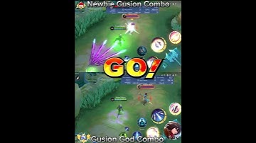 Newbie Gusion Combo vs Gusion God Combo #mobilelegends #mlbb #gusiontutorial