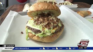 Local burger joint features burger with five different meats