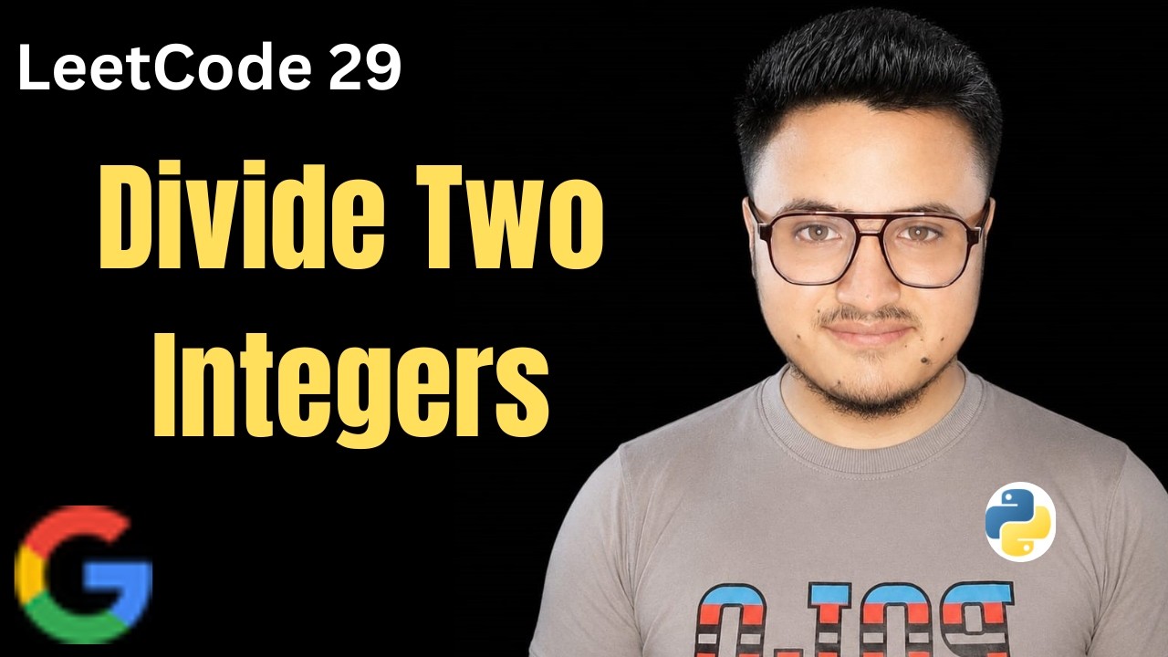 leetcode 29. divide two integers in python | python... Divide Two Integers ( LeetCode 29 Problem in Python ) In Hindi/Urdu ...