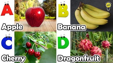 Fruits Alphabet-lied voor kinderen | Fruit ABC-lied | Fonetiek voor kinderen | Alfabetletters