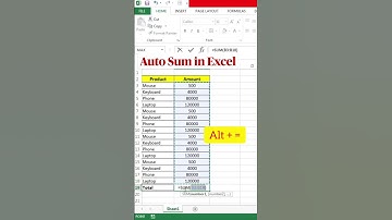Excel AutoSum Trick | Quickly Add Numbers in Seconds