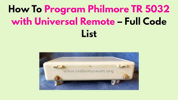 Comment programmer le Philmore TR 5032 avec la télécommande universelle – Liste complète des codes