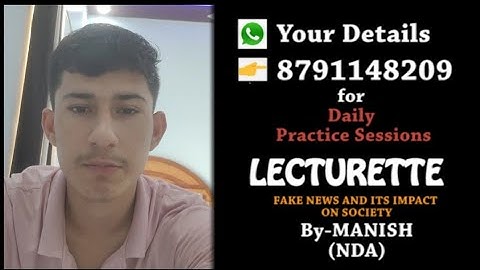 SSB Lecturette Topic | Fake News and it