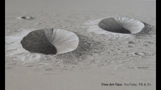 How to Draw Moon Craters in 3D - Very easy screenshot 5