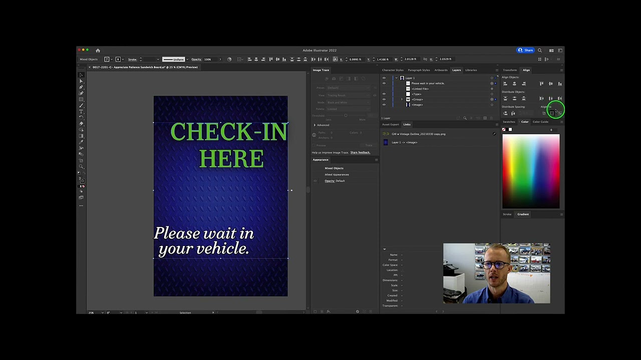 Align Layers to Center of Artboard in Adobe Illustrator