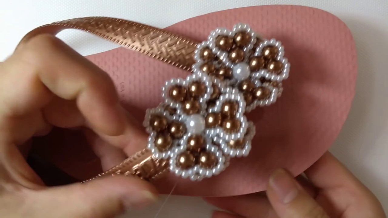 Flor de pérolas em camadas