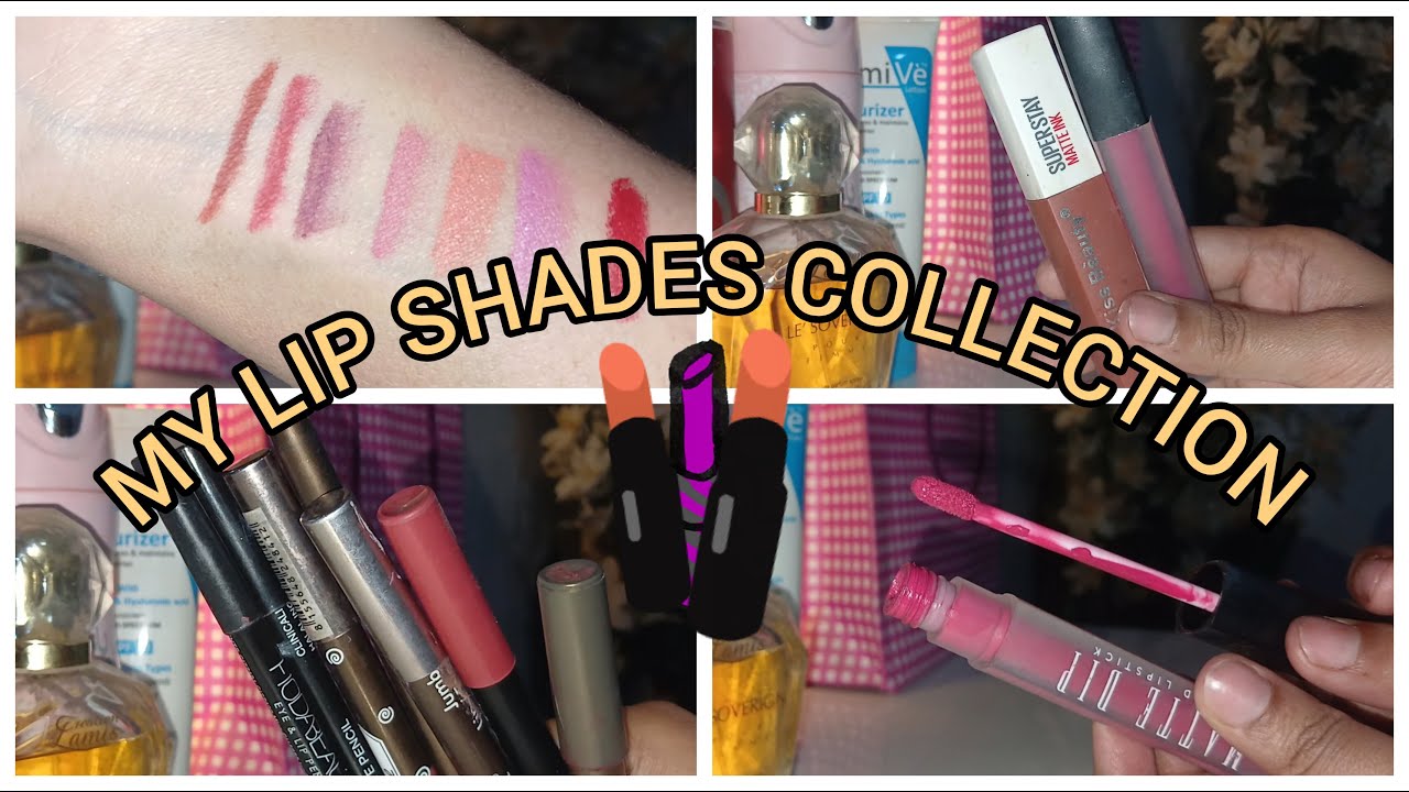 My Lip shades collection | swatching my entire lipshades