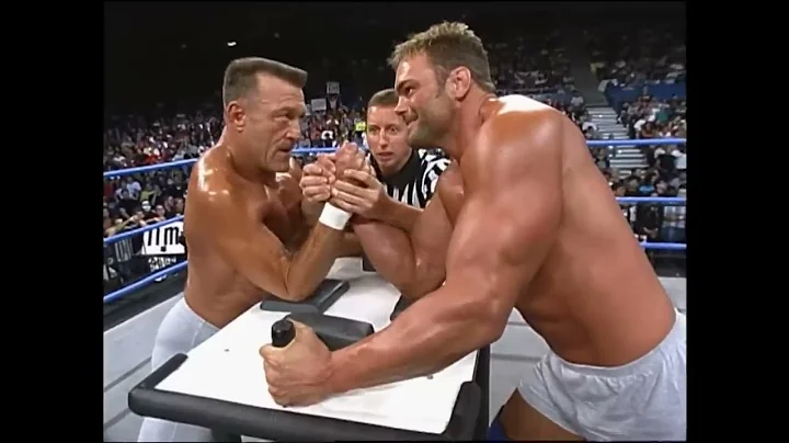 Paul Orndorff accepts an arm wrestling challenge f...