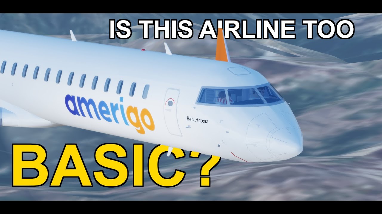 IS THIS AIRLINE TOO BASIC? - Amerair Flight - Roblox Flight Review